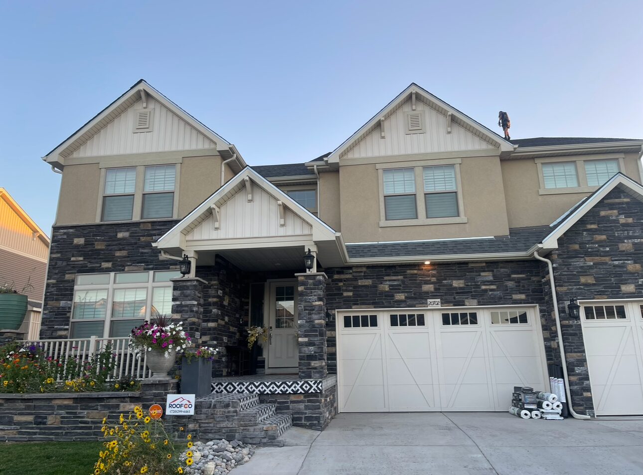 Roofco crew on a Denver-area home
