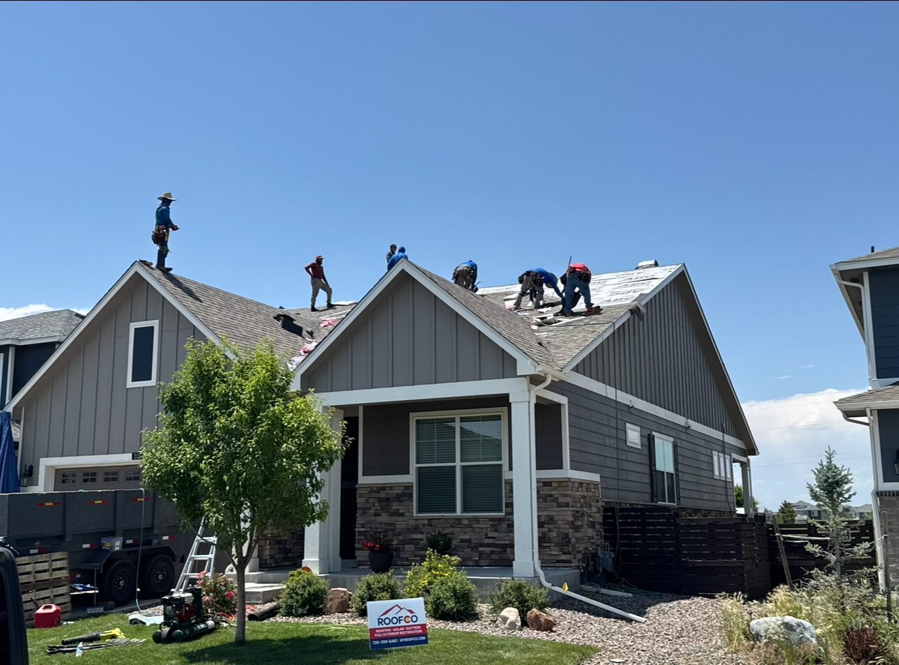 Roofco residential roof replacement, Denver